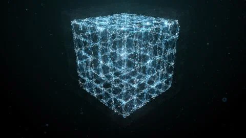 3d render abstract background. Plexus lines. Complex technology structures. D Stock Illustration