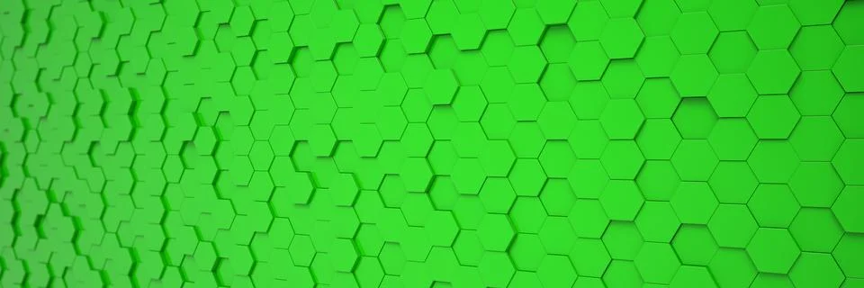 3d render - abstract background - polygon - green Stock Illustration