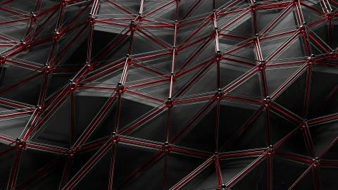 3d render abstract background. Polygonal structure of wavy surface. Simple lo Illustrazione stock