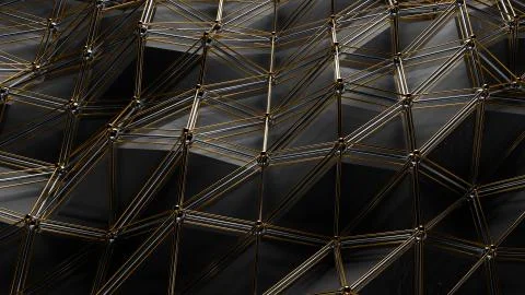 3d render abstract background. Polygonal structure of wavy surface. Simple lo 스톡 일러스트