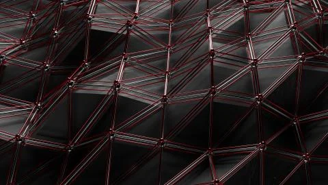 3d render abstract background. Polygonal structure of wavy surface. Simple lo 스톡 일러스트