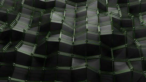 3d render abstract background. Polygonal structure of wavy surface. Simple lo 스톡 일러스트