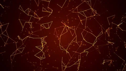 3d render of abstract background in red - network Illustrazione stock