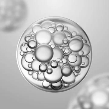 3d render abstract background with refractive spheres. Beauty capsule illustr Stock Illustration