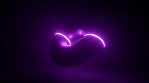 3d render, abstract background, seamless animation, glowing neon torus shape, Stock Footage 108102100