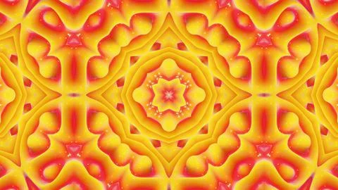 3d render. Abstract background simmetrical 3d liquid pattern with bright Stock Illustration