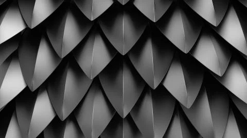 3d render abstract background with spike shapes. Fantasy dragon shell concept Stock Illustration