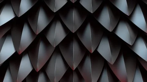 3d render abstract background with spike shapes. Fantasy dragon shell concept Illustrazione stock