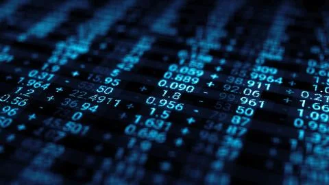 3d render abstract background with stock market digits. Financial concept. St Stock Illustration