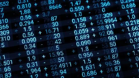 3d render abstract background with stock market digits. Financial concept. St Stockillustratie