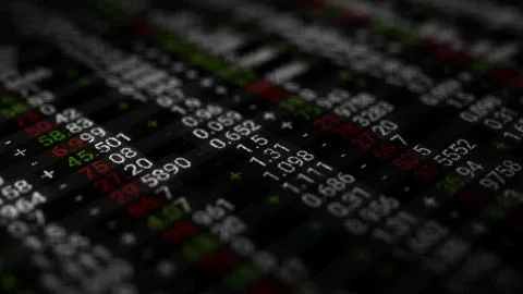 3d render abstract background with stock market digits. Financial concept. St Stock Illustration