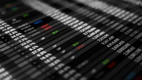 3d render abstract background with stock market digits. Financial concept. St Stock Illustration