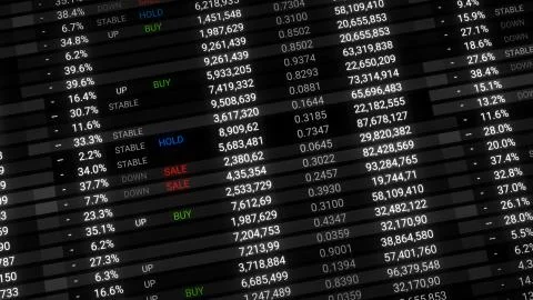 3d render abstract background with stock market digits. Financial concept. St Stock Illustration