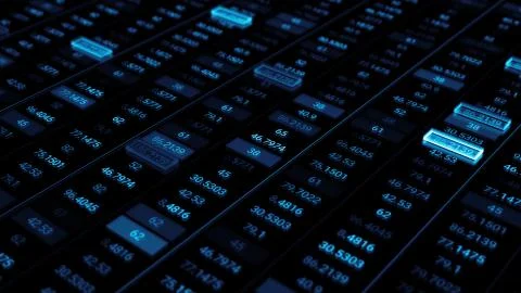 3d render abstract background with stock market digits. Financial concept. St Stock Illustration