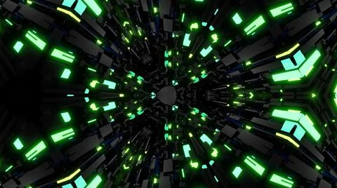 3d render. Abstract background with symmetrical structures like kaleidoscope Stock Illustration