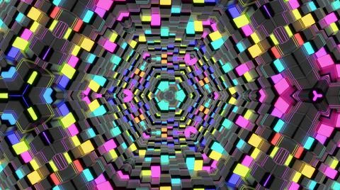 3d render. Abstract background with symmetrical structures like kaleidoscope Illustrazione stock
