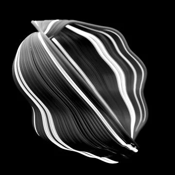 3d render abstract background with twisted and deformed wavy lines. Depth of  Illustrazione stock