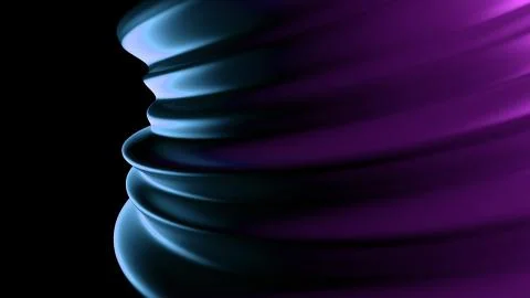 3d render abstract background with twisted geometry. Swirl shape... Stock Illustration