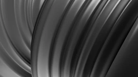 3d render abstract background with twisted geometry. Swirl shape... Stock Illustration