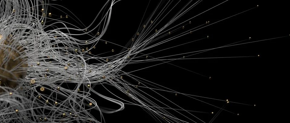 3d render abstract background for wallpaper design. Poster, banner. Lines and Stock Illustration