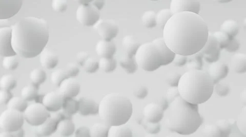 3d render abstract background with white spheres Stock Illustration