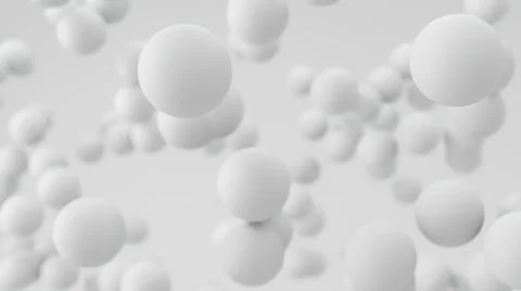 3d render abstract background with white spheres Stock Illustration