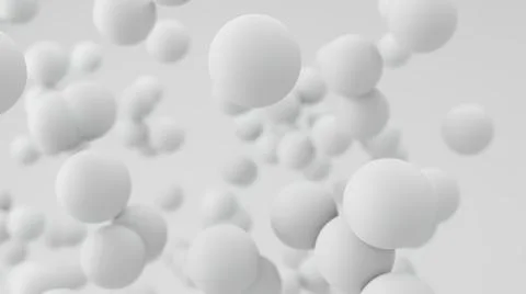 3d render abstract background with white spheres Stock Illustration