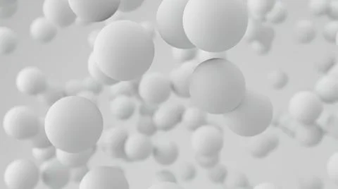 3d render abstract background with white spheres Stock Illustration