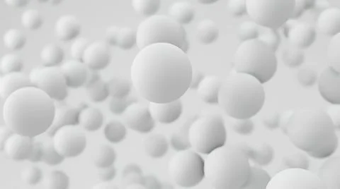 3d render abstract background with white spheres Stock Illustration