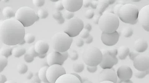 3d render abstract background with white spheres Stock Illustration