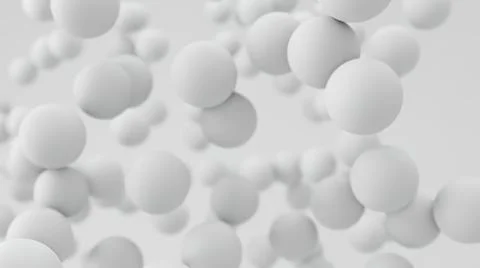 3d render abstract background with white spheres Stock Illustration