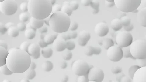 3d render abstract background with white spheres Stock Illustration