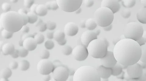 3d render abstract background with white spheres Stock Illustration
