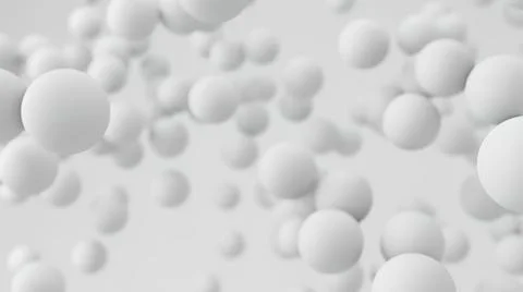 3d render abstract background with white spheres Stock Illustration
