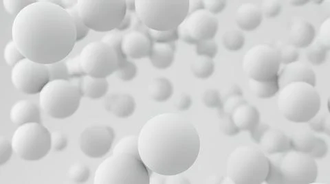 3d render abstract background with white spheres Stock Illustration