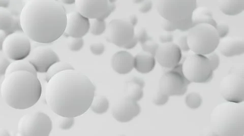 3d render abstract background with white spheres Stock Illustration