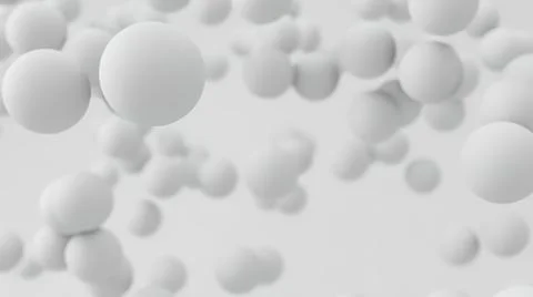3d render abstract background with white spheres Stock Illustration