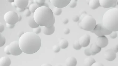 3d render abstract background with white spheres Stock Illustration
