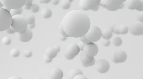 3d render abstract background with white spheres Stock Illustration