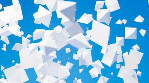 3d render abstract background with white spheres illustration Stock Illustration