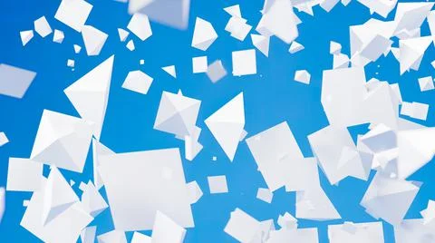 3d render abstract background with white spheres illustration Stock Illustration