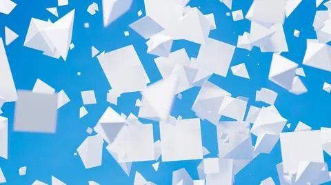 3d render abstract background with white spheres illustration Stock Illustration