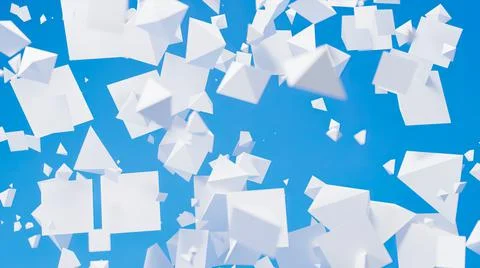 3d render abstract background with white spheres illustration Stock Illustration