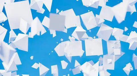 3d render abstract background with white spheres illustration Stock Illustration