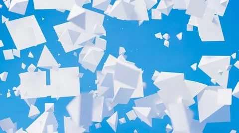 3d render abstract background with white spheres illustration Stock Illustration