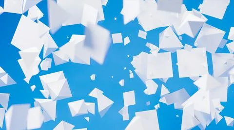 3d render abstract background with white spheres illustration Stock Illustration