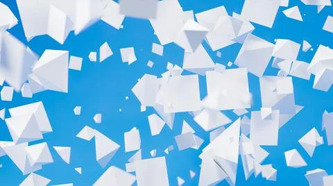 3d render abstract background with white spheres illustration Stock Illustration