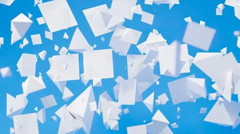 3d render abstract background with white spheres illustration Stock Illustration