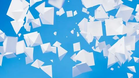 3d render abstract background with white spheres illustration Stock Illustration