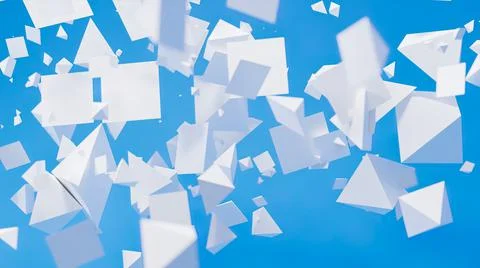 3d render abstract background with white spheres illustration Stock Illustration